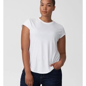 Ashley Cap Sleeve Tee in Teal (L)